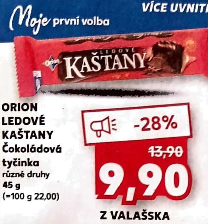 ORION LEDOVÉ KAŠTANY Čokoládová tyčinka