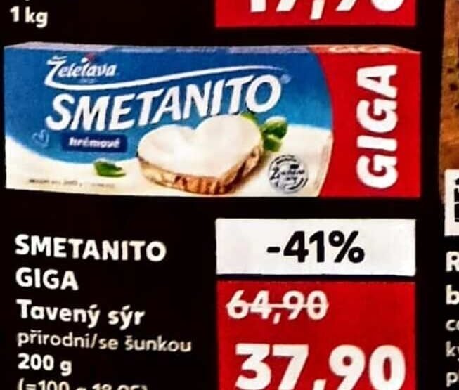 SMETANITO GIGA Tavený sýr