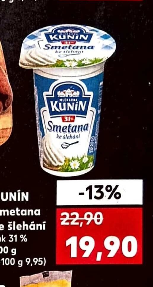 KUNÍN Smetana ke šlehání