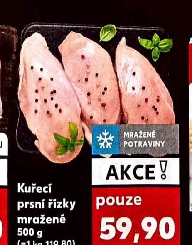 Kuřecí prsní řízky mražené