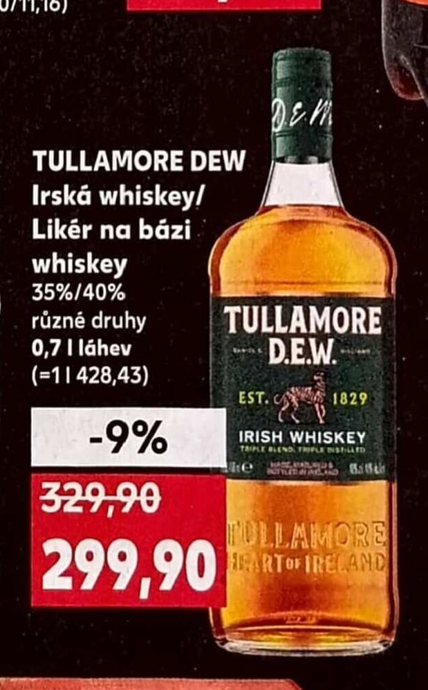 TULLAMORE DEW Irská whiskey