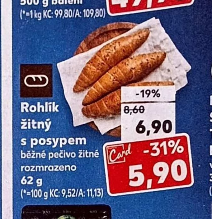 Rohlík žitný s posypem