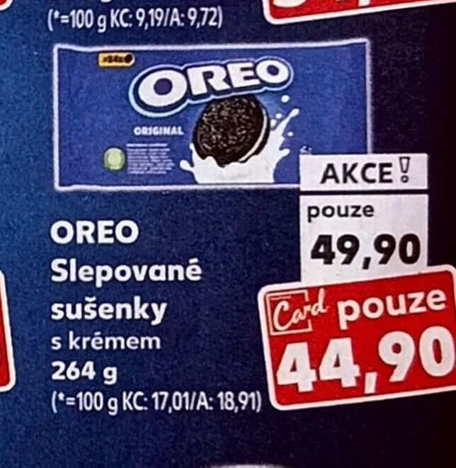 Oreo Slelované sušenky