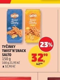 TYČINKY TWIST'N'SNACK SALTO