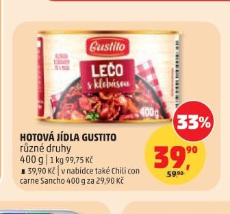 Hotová jídla Gustito