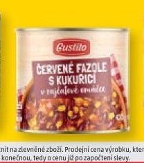 Červené fazole s kukuřicí Gustito