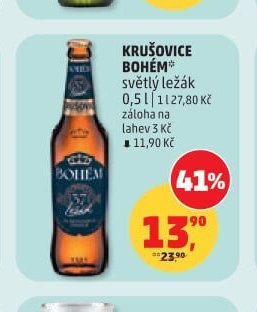 Krušovice Bohém světlý ležák