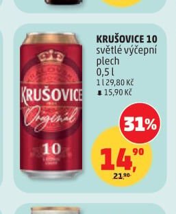 Krušovice 10 světlé výčepní plech