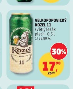 Velkopopovický Kozel 11 světlý ležák plech