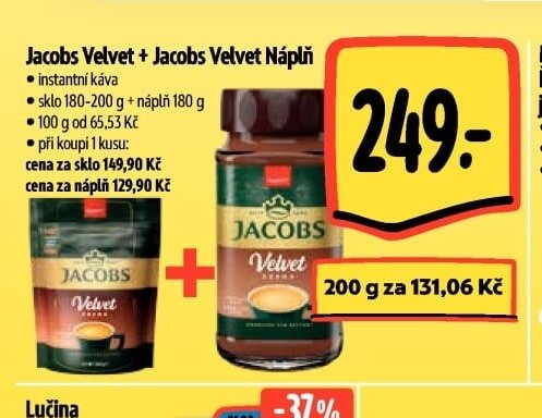 Jacobs Velvet + Jacobs Velvet Náplň