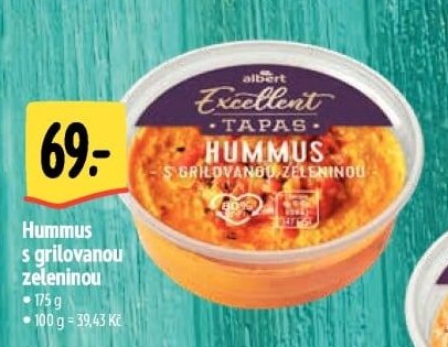 Hummus s grilovanou zeleninou