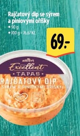 Rajčatový dip se sýrem a piniovými oříšky