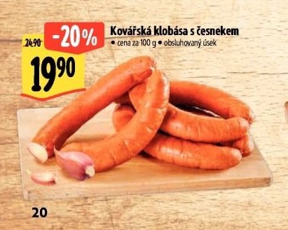 Kovářská klobása s česnekem