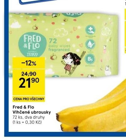 Fred & Flo Vlhčené ubrousky