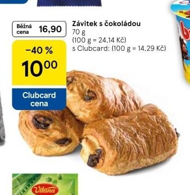 Závitek s čokoládou