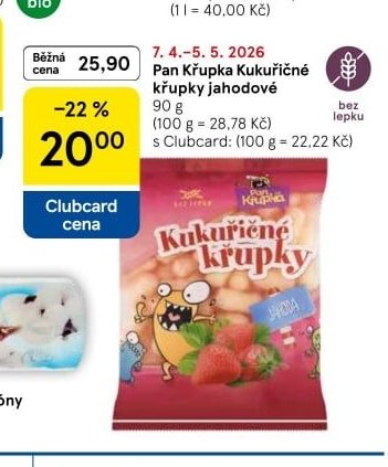Pan Křupka Kukuřičné křupky jahodové