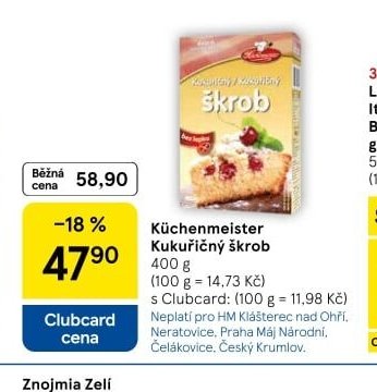Küchenmeister Kukuřičný škrob