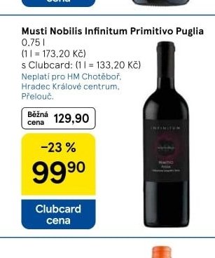 Musti Nobilis Infinitum Primitivo Puglia