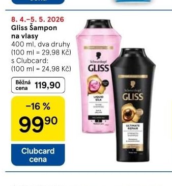 Gliss Šampon na vlasy - Tesco akcniletaky.com