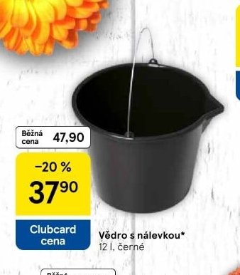 Vědro s nálevkou 12 l, černé