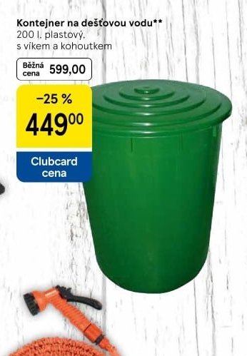 Kontejner na dešťovou vodu 200 l, plastový