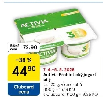 Bílý jogurt Activia Danone