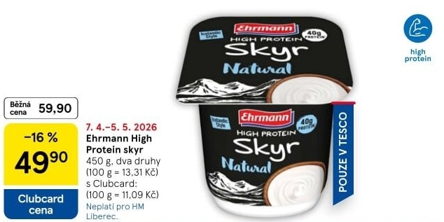 Dezert zakysaný Skyr High protein Ehrmann
