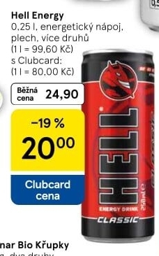 Energetický nápoj Hell