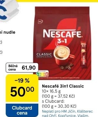 Instantní káva porcovaná Classic 3v1 Nescafé