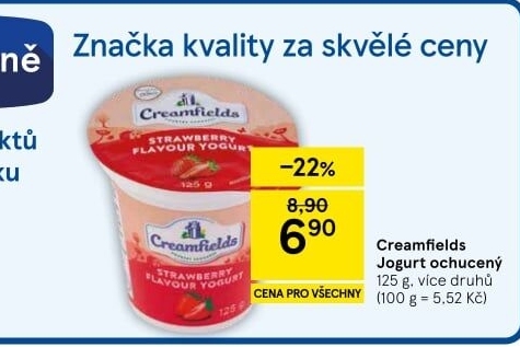 Jogurt ochucený Creamfields