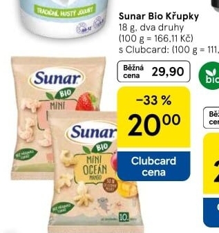 Křupky bio Sunar