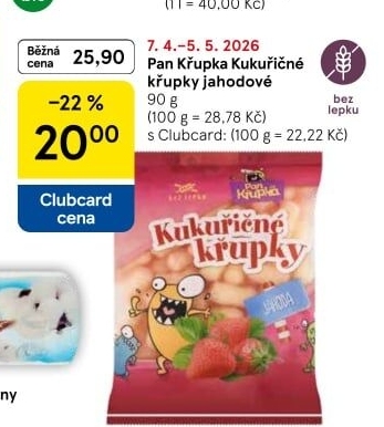 Křupky kukuřičné ochucené bez lepku Pan Křupka Rej