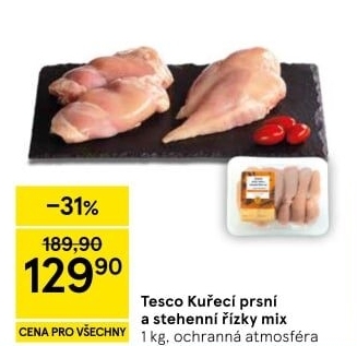 Kuřecí řízky mix Tesco