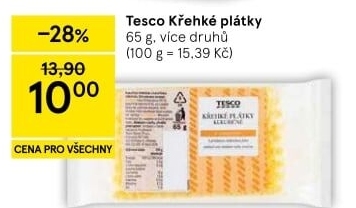 Plátky křehké Tesco