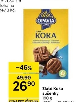 Sušenky Koka Zlaté Opavia