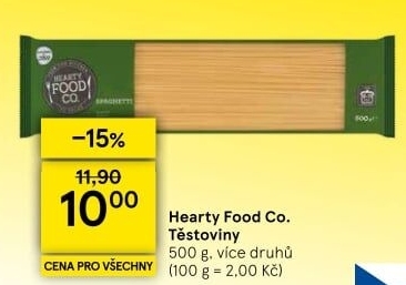 Těstoviny Hearty Food Co Tesco