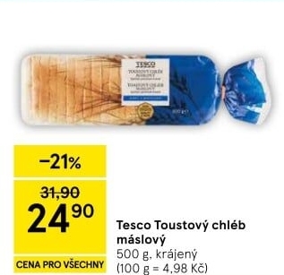 Toustový chléb Tesco