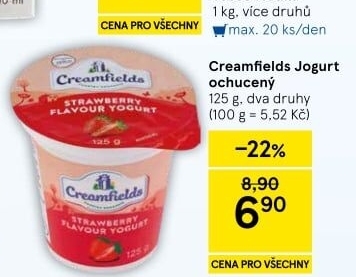 Jogurt ochucený Creamfields