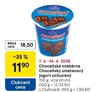 Jogurt smetanový ochucený Choceňský