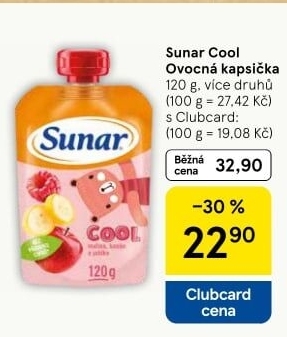 Kapsička do ručičky Ovocné pyré Cool Sunar