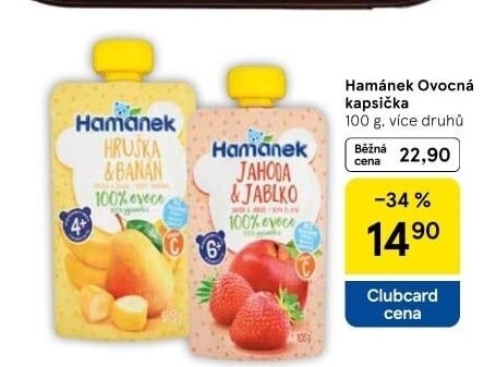 Kapsička ovocná 100% Hamánek