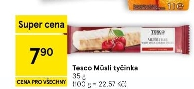 Müsli tyčinka Tesco