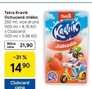 Nápoj mléko ochucené Kravík Tatra
