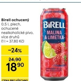Nealkoholické pivo ochucené Birell