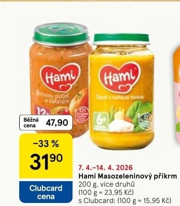 Příkrm masozeleninový Hami