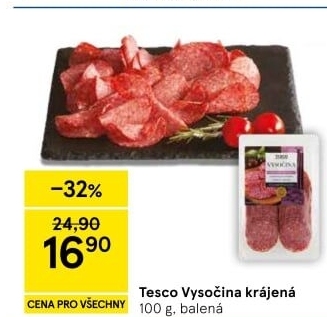 Salám Vysočina Tesco