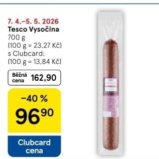 Salám Vysočina Tesco