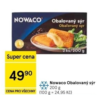 Sýr obalovaný mražený Nowaco