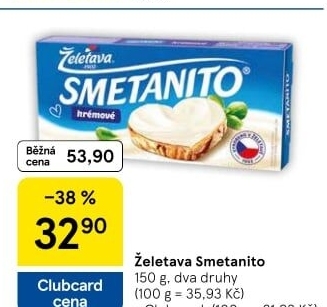 Sýr tavený Smetanito Želetava