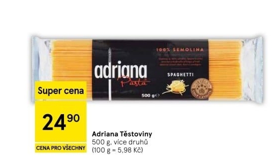 Těstoviny Adriana